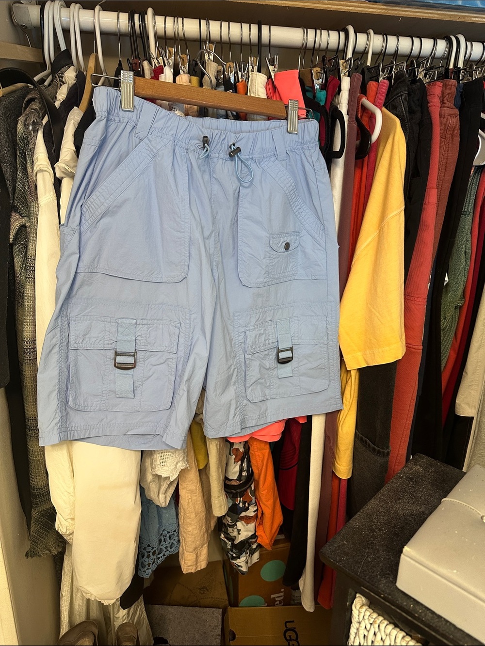 FP Movement by Free People Light Blue Athletic Cargo Shorts